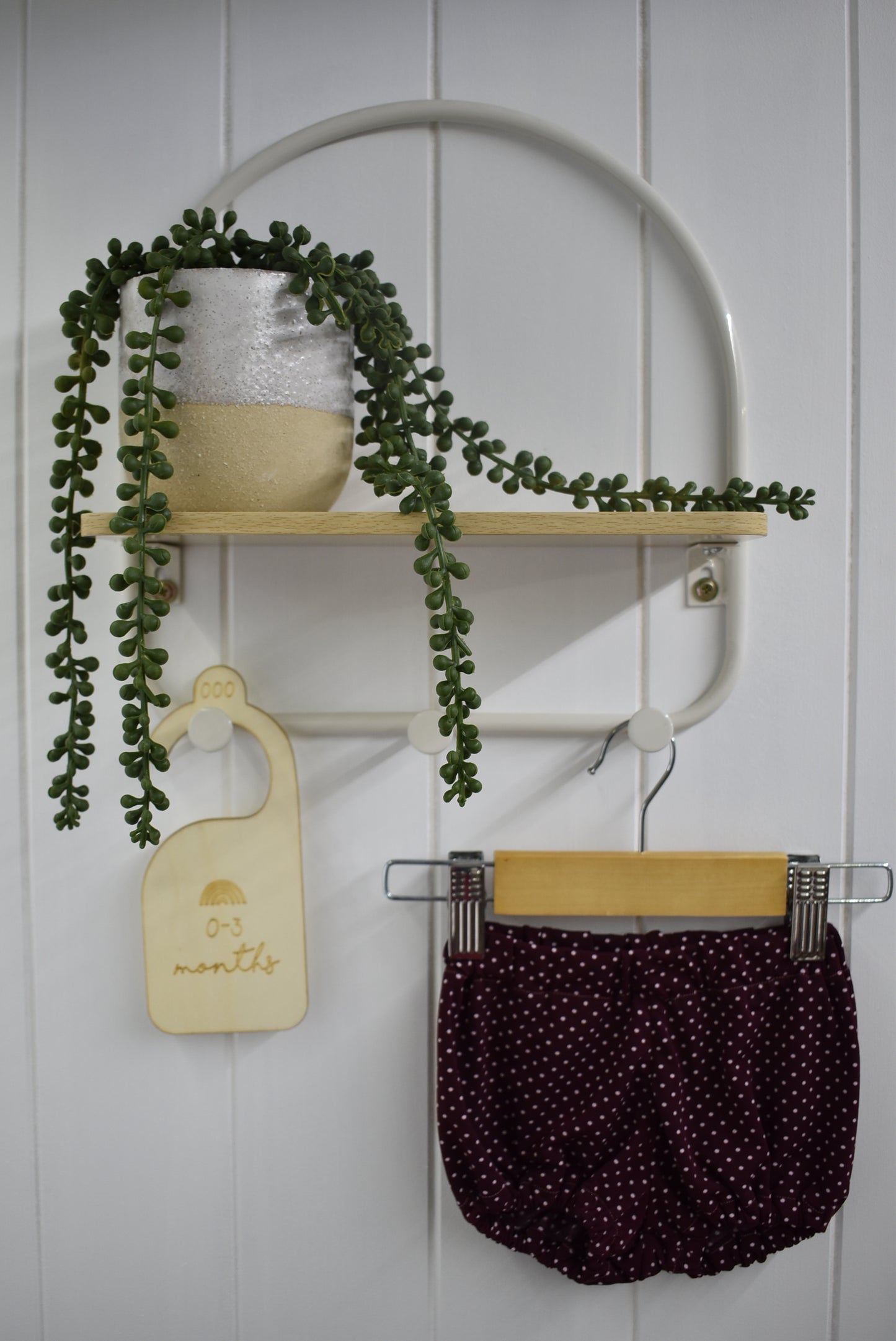 Burgundy and Pink Polka Dot Bloomers & Headband Set