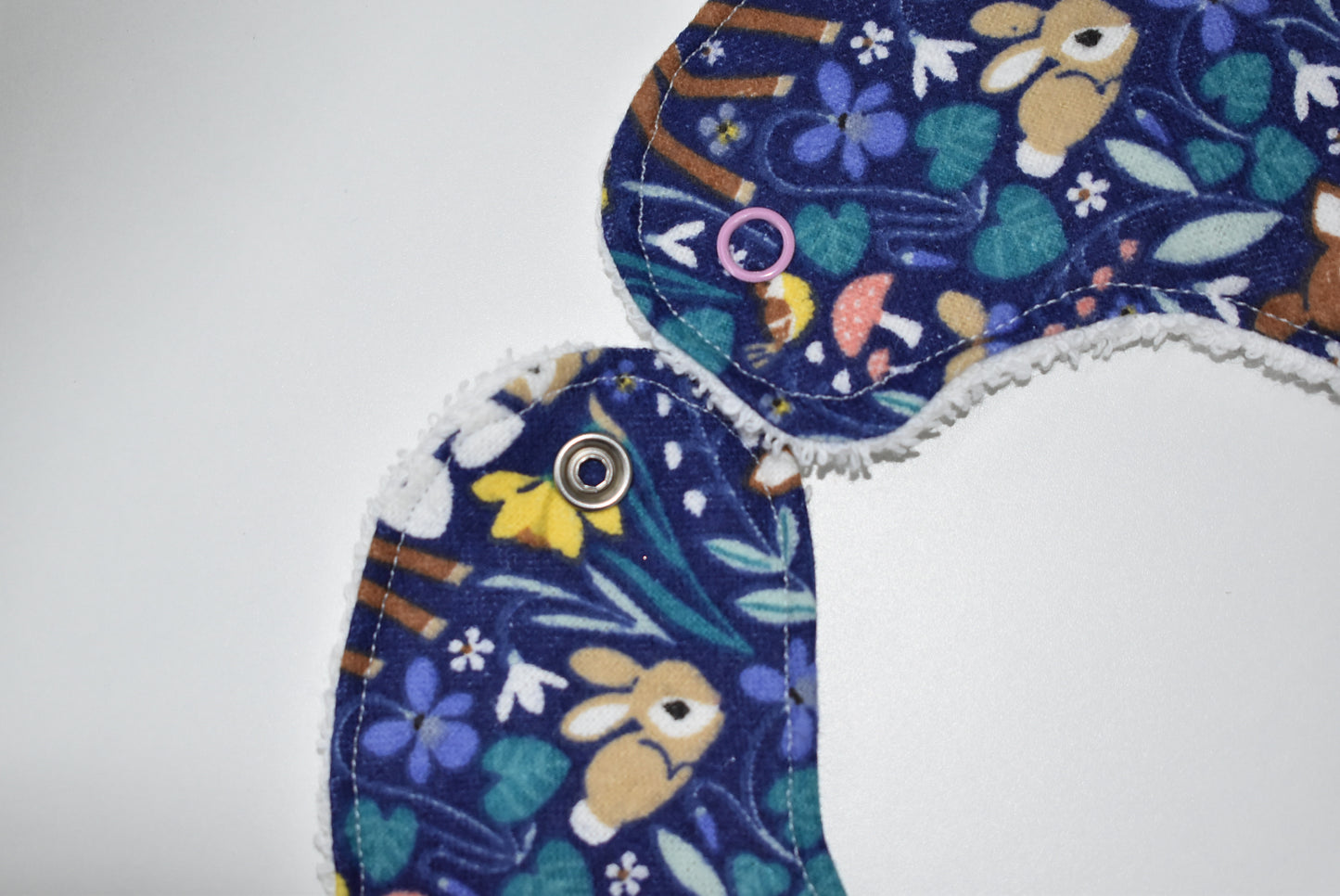 Deer & Rabbit Bibs with White Terry Towel