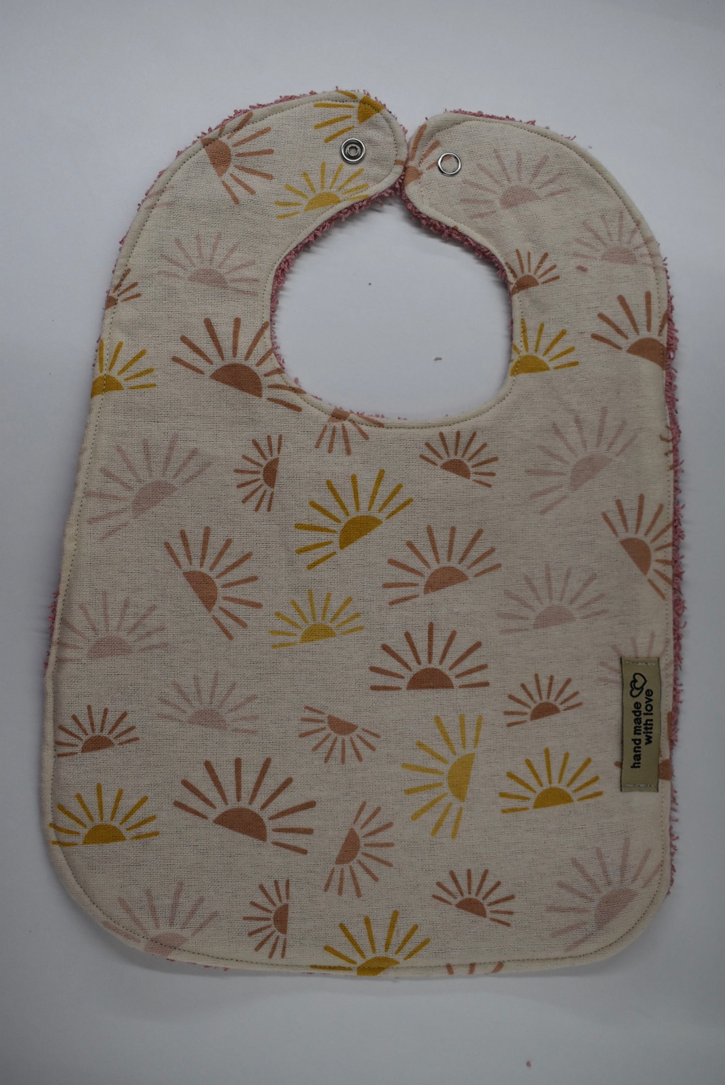 Sunny Bibs with Pink Terry Towel (Luxe)
