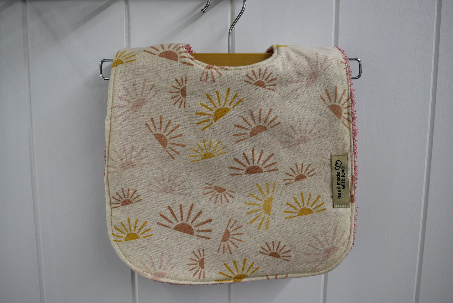 Sunny Bibs with Pink Terry Towel (Luxe)