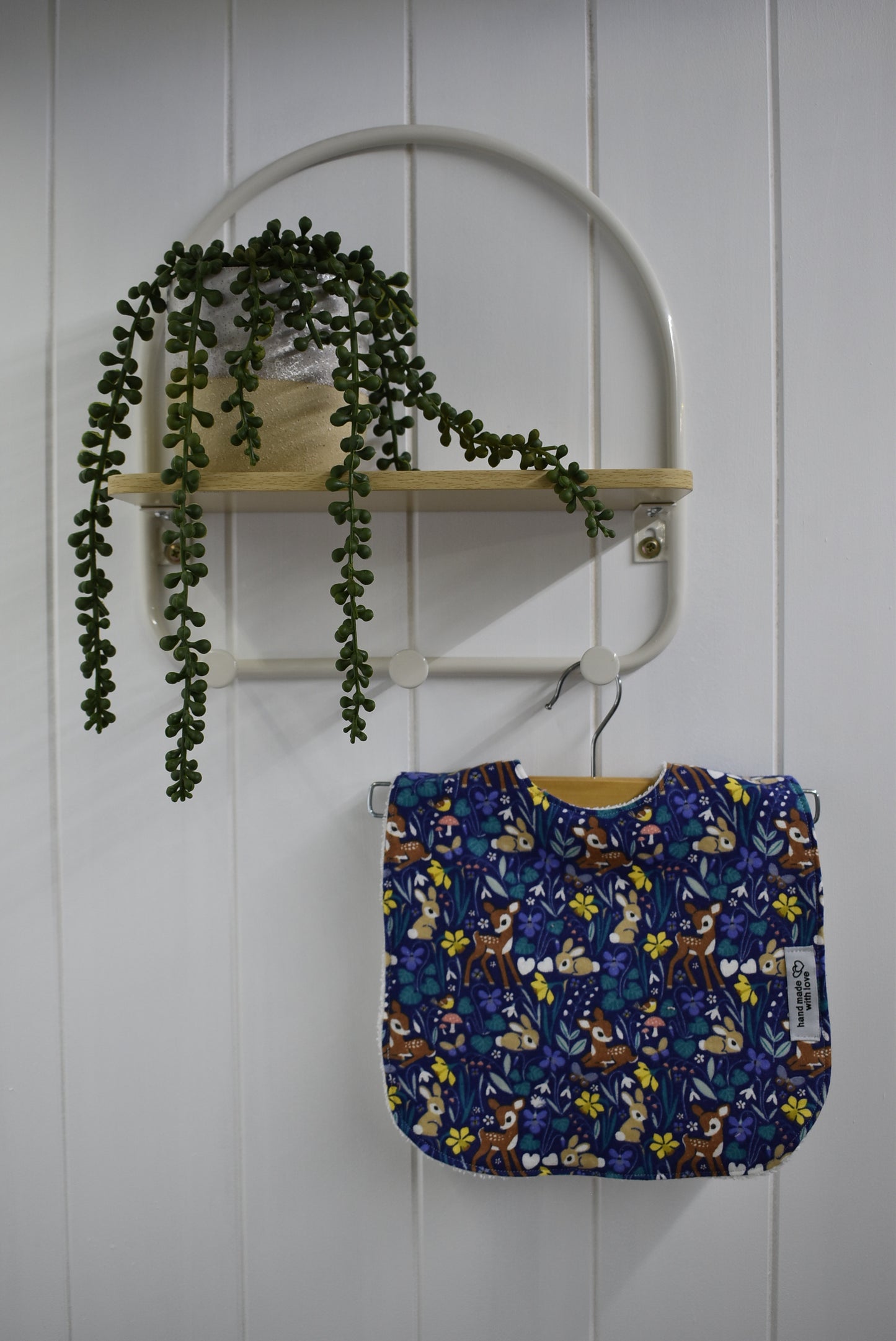 Deer & Rabbit Bibs with White Terry Towel