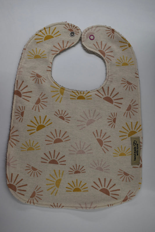 Sunny Bibs with Tan Terry Towel