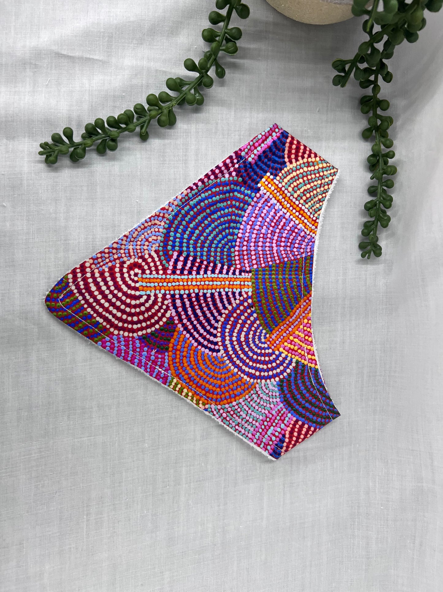 Yarla Jukurrpa (Bush Potato Dreaming) Pink Bandana Bib