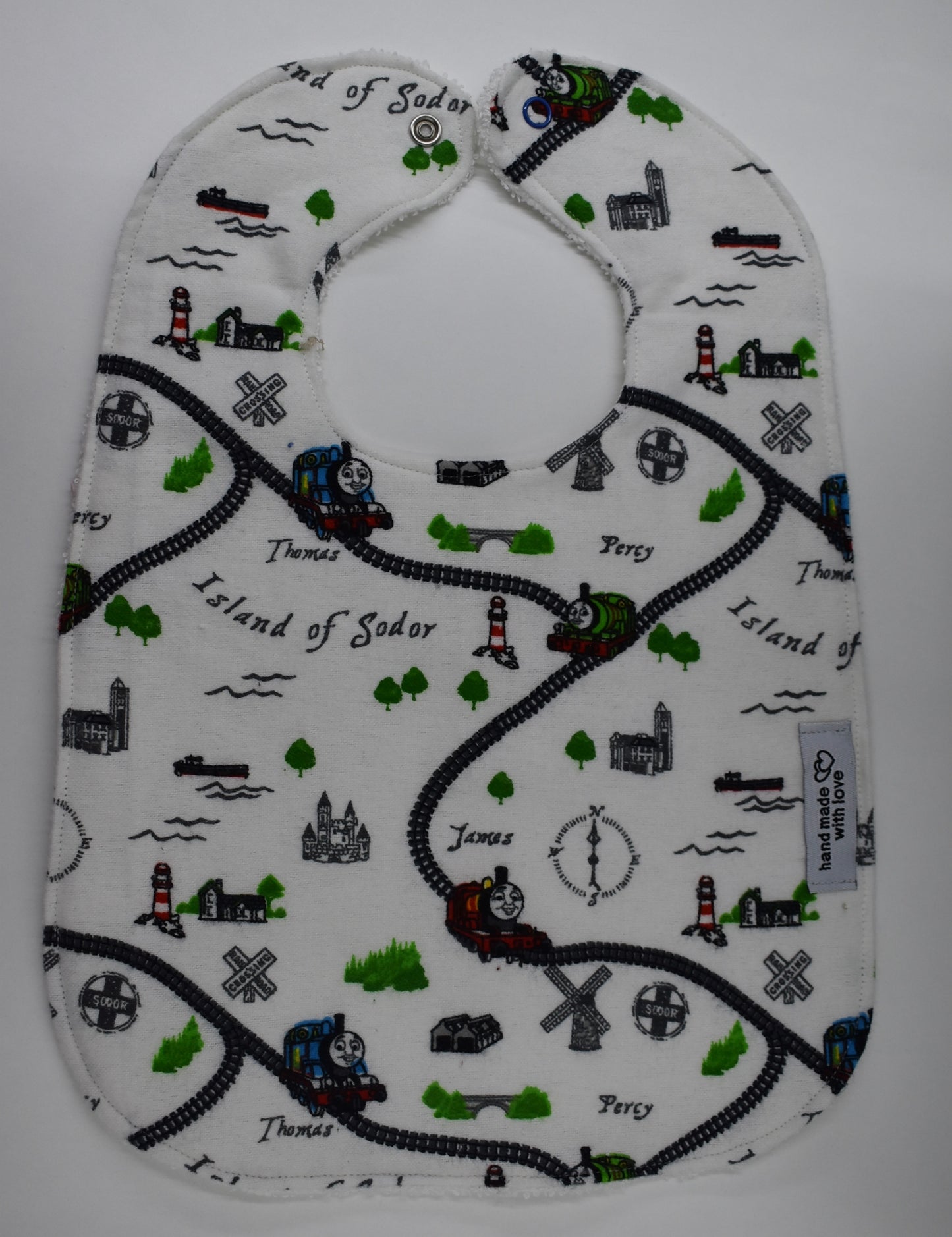 Thomas the Tank Engine Bibs with White Terry Towel