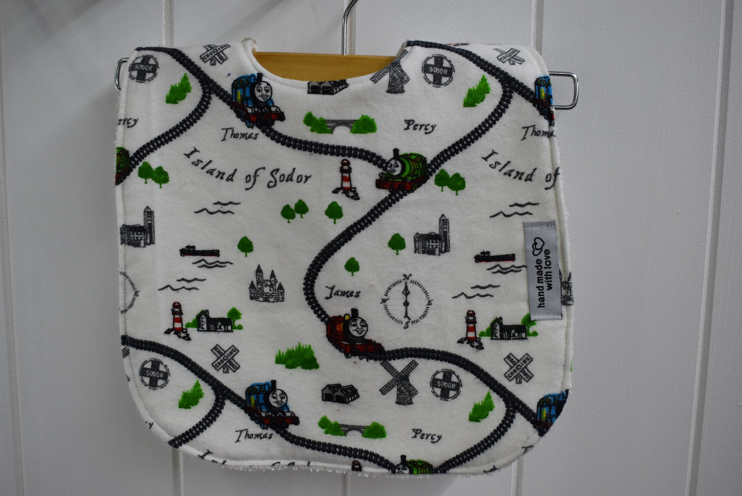 Thomas the Tank Engine Bibs with White Terry Towel